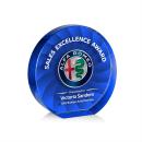 Chavez Full Color Blue Circle Crystal Trophy