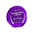 Chavez Full Color Purple Circle Crystal Trophy