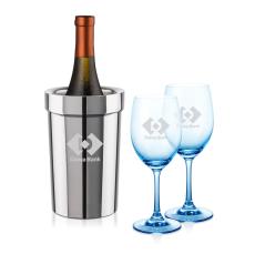 Milano Wine Cooler & Soudan Blue Wine - Wine Glasses