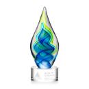 Sunnidale Tear Drop on Round Base Glass Trophy