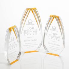 Lantana Gold Polygon Acrylic Trophy - Acrylic Trophies