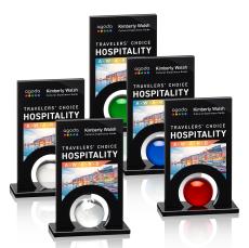 Cheng Full Color Black Rectangle Crystal Trophy - Crystal Trophies
