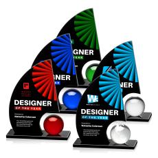 Souza Full Color Black Unique Crystal Trophy - Crystal Trophies