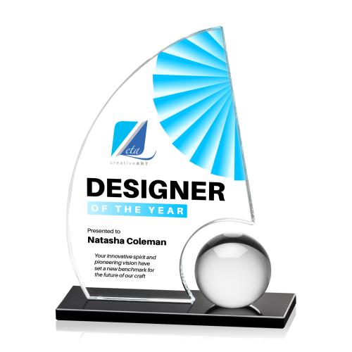 Awards and Plaques - Crystal Trophies - Souza Full Color Starfire Unique Crystal Trophy