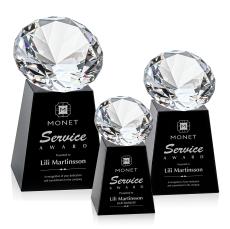 Medium Black/Diamond Crystal Trophy - Diamond Trophies