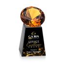 Medium Full Color Black/Amber Crystal Trophy