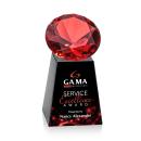 Medium Full Color Black/Ruby Crystal Trophy