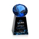 Medium Full Color Black/Sapphire Crystal Trophy