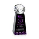 Tall Full Color Black/Diamond Crystal Trophy