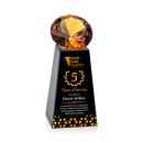 Tall Full Color Black/Amber Crystal Trophy