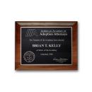 Etch/Antiqued Plaque - Walnut Rolled Edge