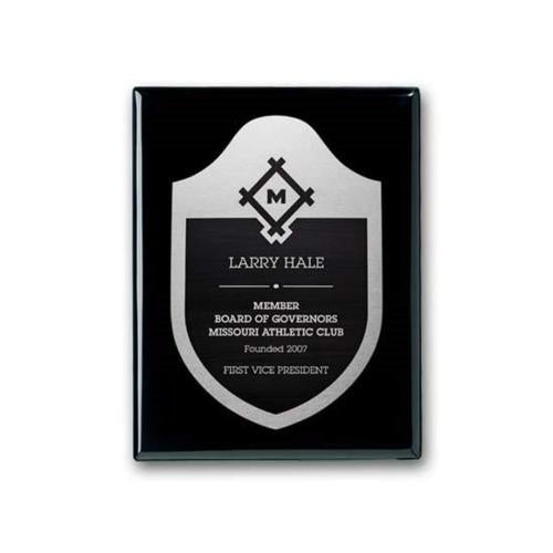 Awards and Plaques - Wall Plaque Awards - Etch/Antiqued Plaque - Ebony