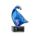 Laguna Unique on Plated Crystal Black Glass Trophy