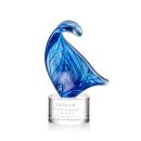 Laguna Unique on Round Clear Glass Trophy