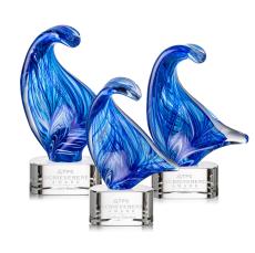 Laguna Unique on Half Round Clear Glass Trophy - Glass Trophies