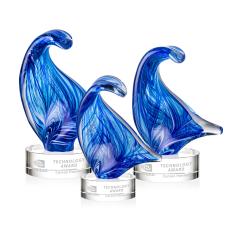 Laguna Unique on Lockwood Clear Glass Trophy - Art Glass Trophies