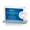 Pacheco Blue Globe Crystal Trophy