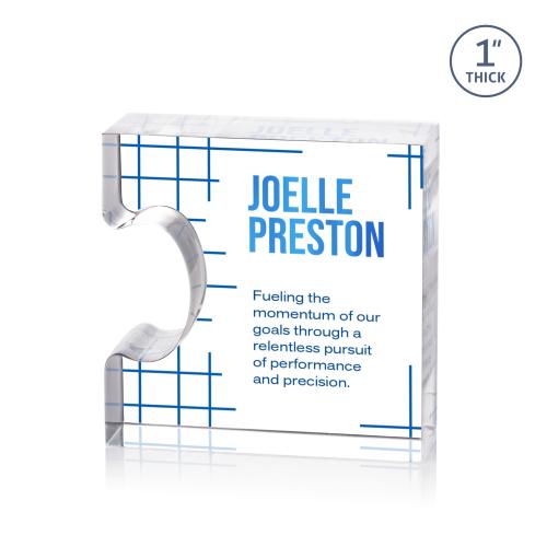 Awards and Plaques - Acrylic Trophies - Gallardo Full Color Small Unique Acrylic Trophy
