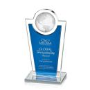 Duarte Blue Globe Crystal Trophy