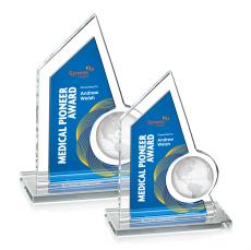 Lopez Full Color Blue Peaks Crystal Trophy - Custom Trophies