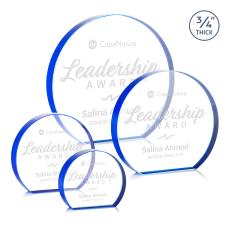 Maren Hemisphere Blue Circle Crystal Trophy - Crystal Trophies