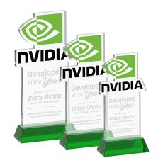 EdgeCraft Rectangle on Hartford - Green (via Air) - Crystal Trophies