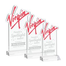 EdgeCraft Rectangle on Mitered - Clear (via Air) - Crystal Trophies