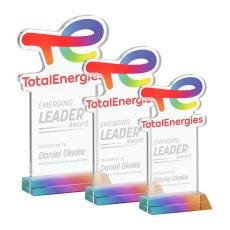EdgeCraft Rectangle on Mitered - Prismatic (via Air) - Crystal Trophies