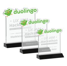 EdgeCraft Square on Mitered - Black (via Air) - Crystal Trophies