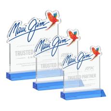 EdgeCraft Square on Mitered - Sky Blue (via Air) - Crystal Trophies