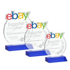 EdgeCraft Round on Mitered - Blue (via Air) - Custom Trophies