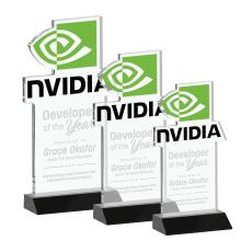 EdgeCraft Rectangle on Mitered - Black (via Ocean) - Crystal Trophies