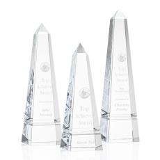 Groove Clear Obelisk Crystal Trophy - Crystal Trophies
