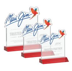 EdgeCraft Square on Mitered - Red (via Ocean) - Crystal Trophies