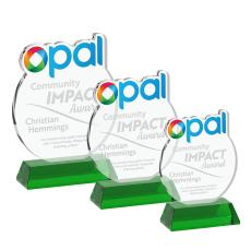 EdgeCraft Round on Hartford - Green (via Ocean) - Custom Trophies