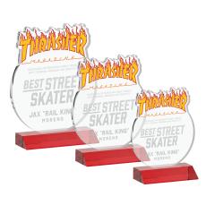 EdgeCraft Round on Mitered - Red (via Ocean) - Custom Trophies