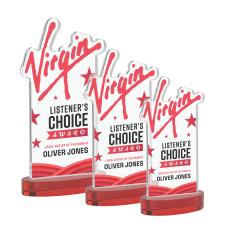 EdgeCraft Rectangle Full Color on Alberton - Red (via Air) - Custom Trophies
