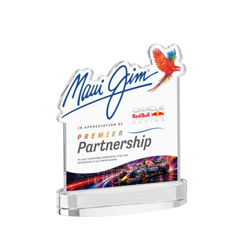 Awards and Plaques - Crystal Trophies - EdgeCraft Square Full Color on Alberton - Clear (via Air)