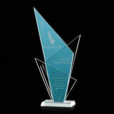 Ahmed Teal Peaks Crystal Trophy - Crystal Trophies
