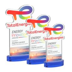 EdgeCraft Rectangle Full Color on Alberton - Blue (Ocean) - Custom Trophies