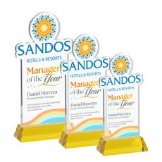EdgeCraft Rectangle Full Color on Hartford - Gold (Ocean) - Custom Trophies