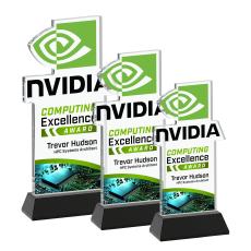 EdgeCraft Rectangle Full Color on Hartford - Black (Ocean) - Custom Trophies