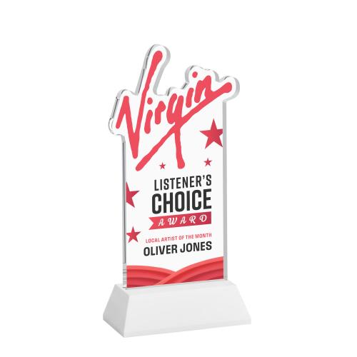 Awards and Plaques - Crystal Trophies - EdgeCraft Rectangle Full Color on Hartford - Fagan (Ocean)