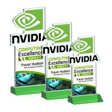 EdgeCraft Rectangle Full Color on Mitered - Green (Ocean) - Custom Trophies