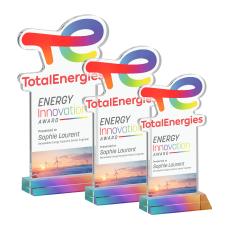 EdgeCraft Rect. Full Color on Mitered - Prismatic (Ocean) - Custom Trophies