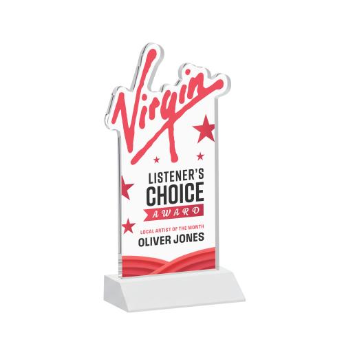 Awards and Plaques - Crystal Trophies - EdgeCraft Rectangle Full Color on Mitered - Fagan (Ocean)