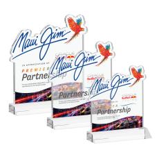EdgeCraft Square Full Color on Mitered - Clear (via Ocean) - Crystal Trophies