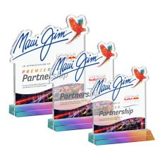 EdgeCraft Square Full Color on Mitered - Prismatic (Ocean) - Crystal Trophies