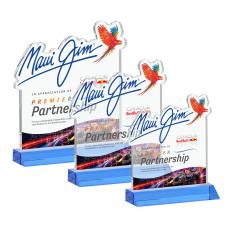 EdgeCraft Square Full Color on Mitered - Sky Blue (Ocean) - Crystal Trophies