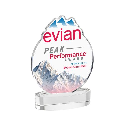 Awards and Plaques - Crystal Trophies - EdgeCraft Round Full Color on Alberton - Clear (via Ocean)
